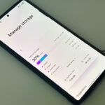 Android phone storage management showing cache and system files filling automatically